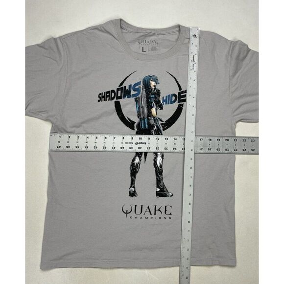 Loot Crate Quake Champions Shadows Hide Me Graphic T-shirt Men Large Gray - Picture 5 of 5